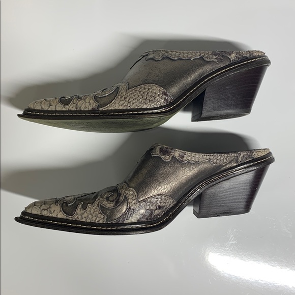 Donald J. Pliner Jildor Western Couture Collection Mule Clog Size  7.5M - Picture 3 of 8